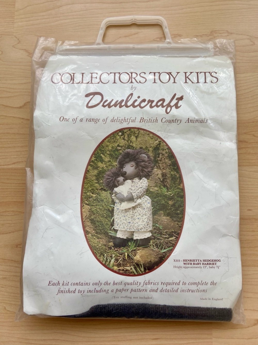 Dunlicraft Collectors Toy Kit Hedgehog And Baby Plush Craft Cottagecore Whimsy